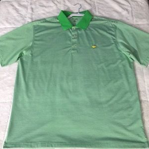 Masters tech Golf Polo green stripes XXL